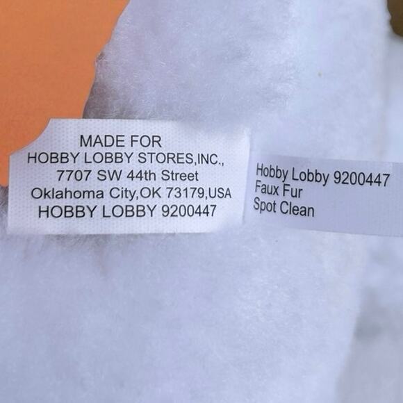 Hobby Lobby Plush Bunny Rabbit NWOT Fake Fur - Picture 8 of 9